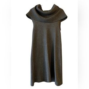 Alice + Olivia Silk & Cashmere Sleeveless Cowl Neck Sweater Dress Gray Size M